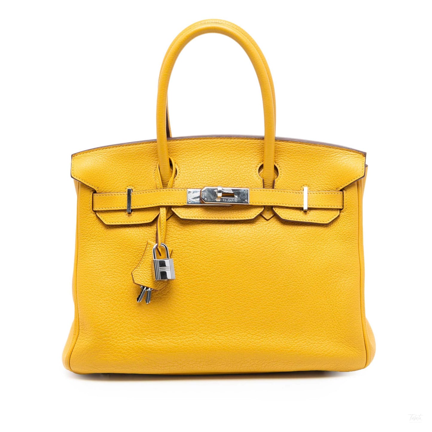 Second hand Hermes Birkin 30 Togo Leather Top - Handle Bag Jaune de Naples - Tabita Bags