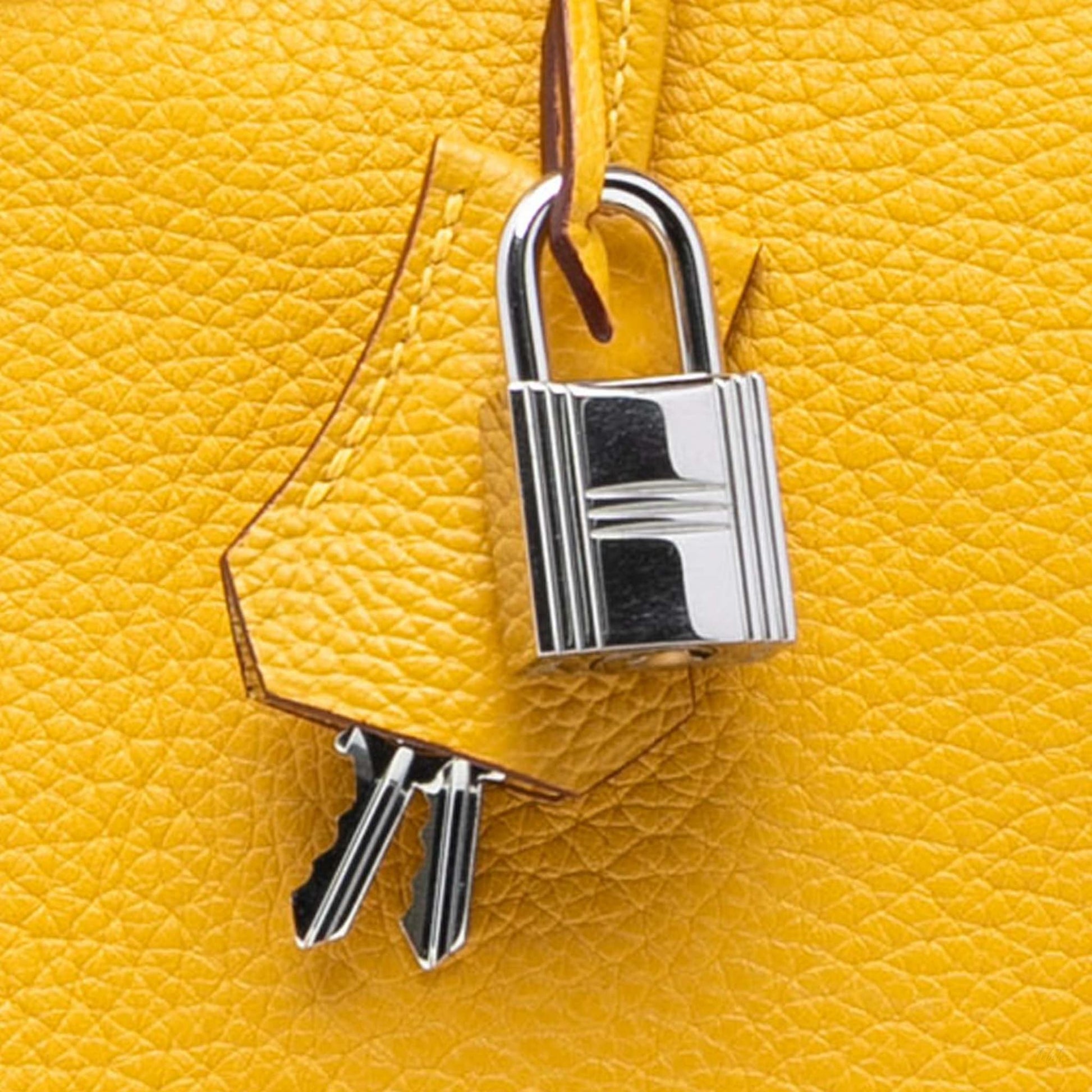 Second hand Hermes Birkin 30 Togo Leather Top - Handle Bag Jaune de Naples - Tabita Bags