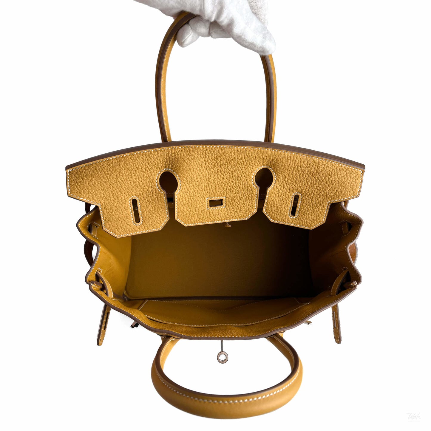 Second hand Hermes Birkin 30 Togo Leather Top - Handle Bag Natural Sable - Tabita Bags