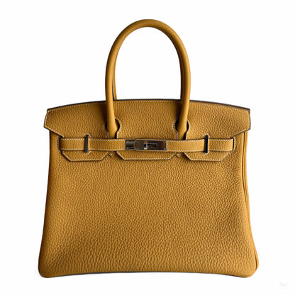 Second hand Hermes Birkin 30 Togo Leather Top - Handle Bag Natural Sable - Tabita Bags
