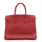 Second hand Hermes Birkin 30 Togo Leather Top-handle Bag Rouge Garance - Tabita Bags