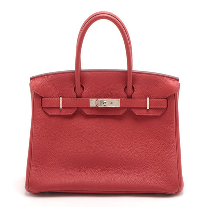 Second hand Hermes Birkin 30 Togo Leather Top-handle Bag Rouge Garance - Tabita Bags