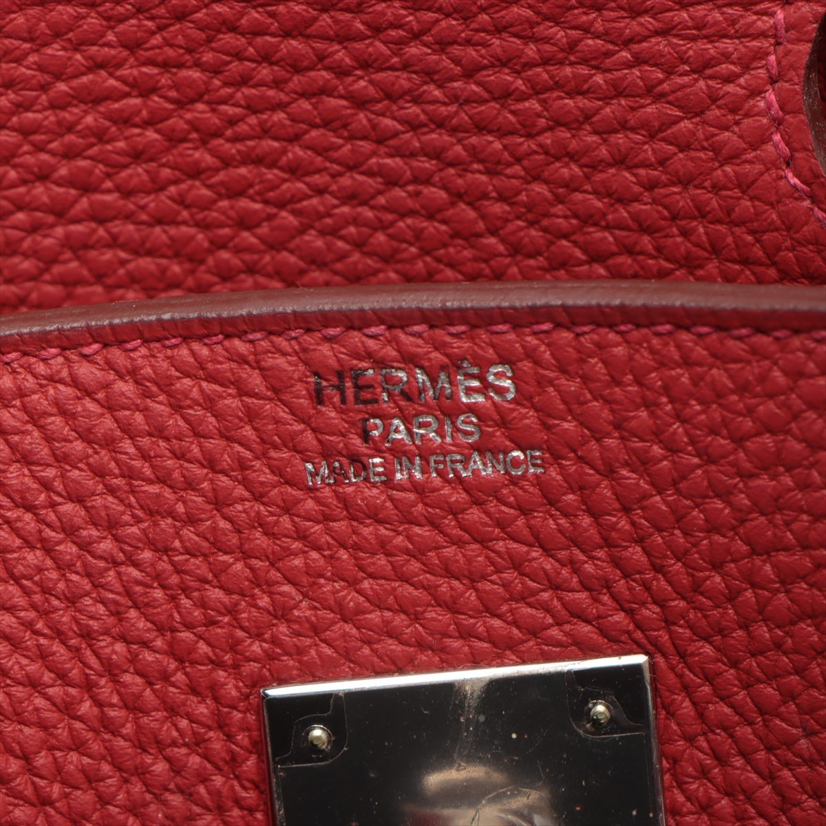 Second hand Hermes Birkin 30 Togo Leather Top-handle Bag Rouge Garance - Tabita Bags