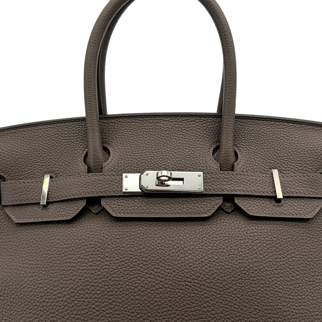 Second hand Hermes Birkin 30 Togo Leather Top-handle Bag Taupe - Tabita Bags