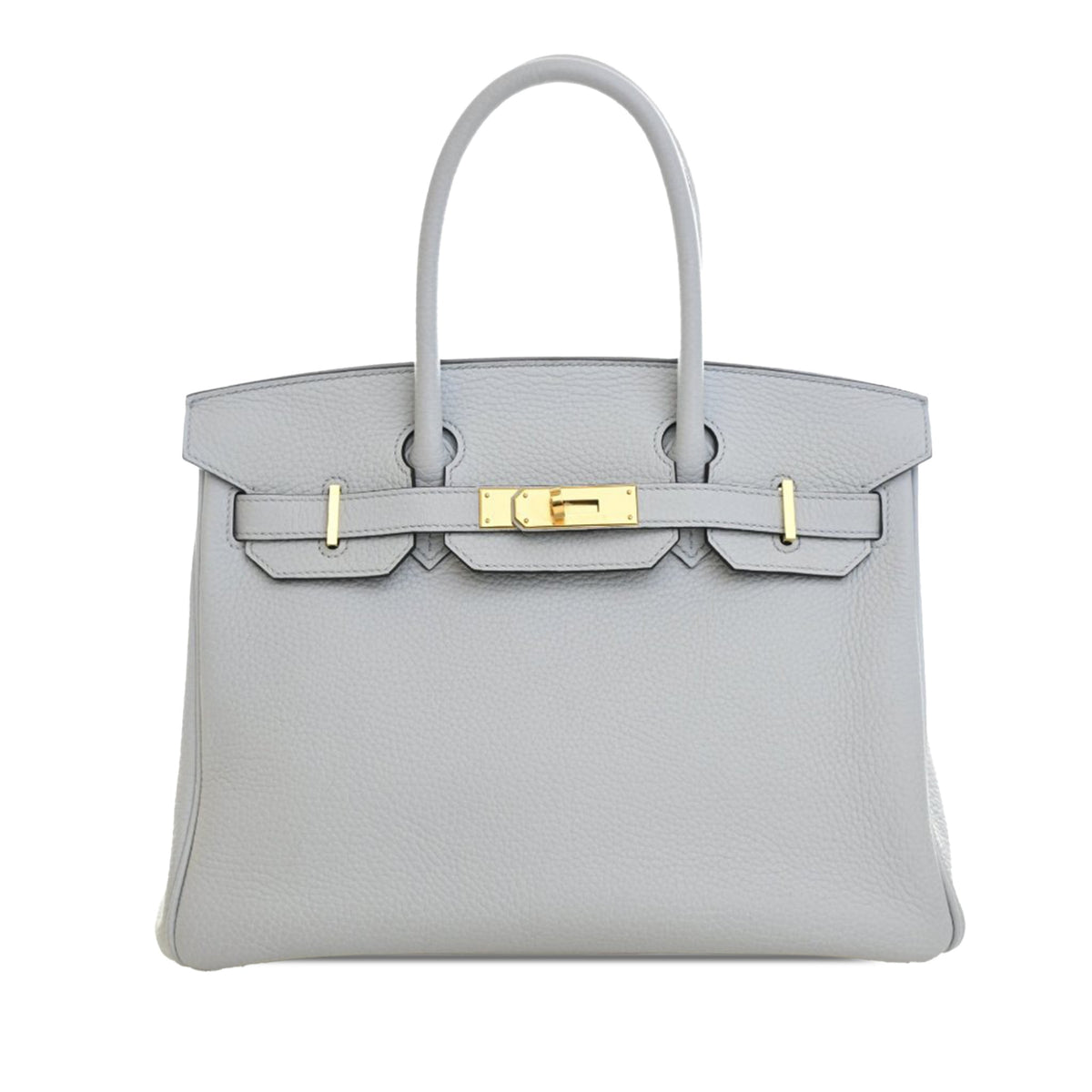 Second hand Hermes Birkin 30 Togo Leather Top-handle Handbag Blue - Tabita Bags
