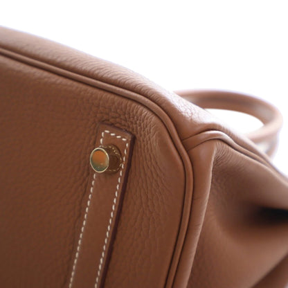 Second hand Hermes Birkin 30 Togo Leather Top - Handle Handbag Gold - Tabita Bags