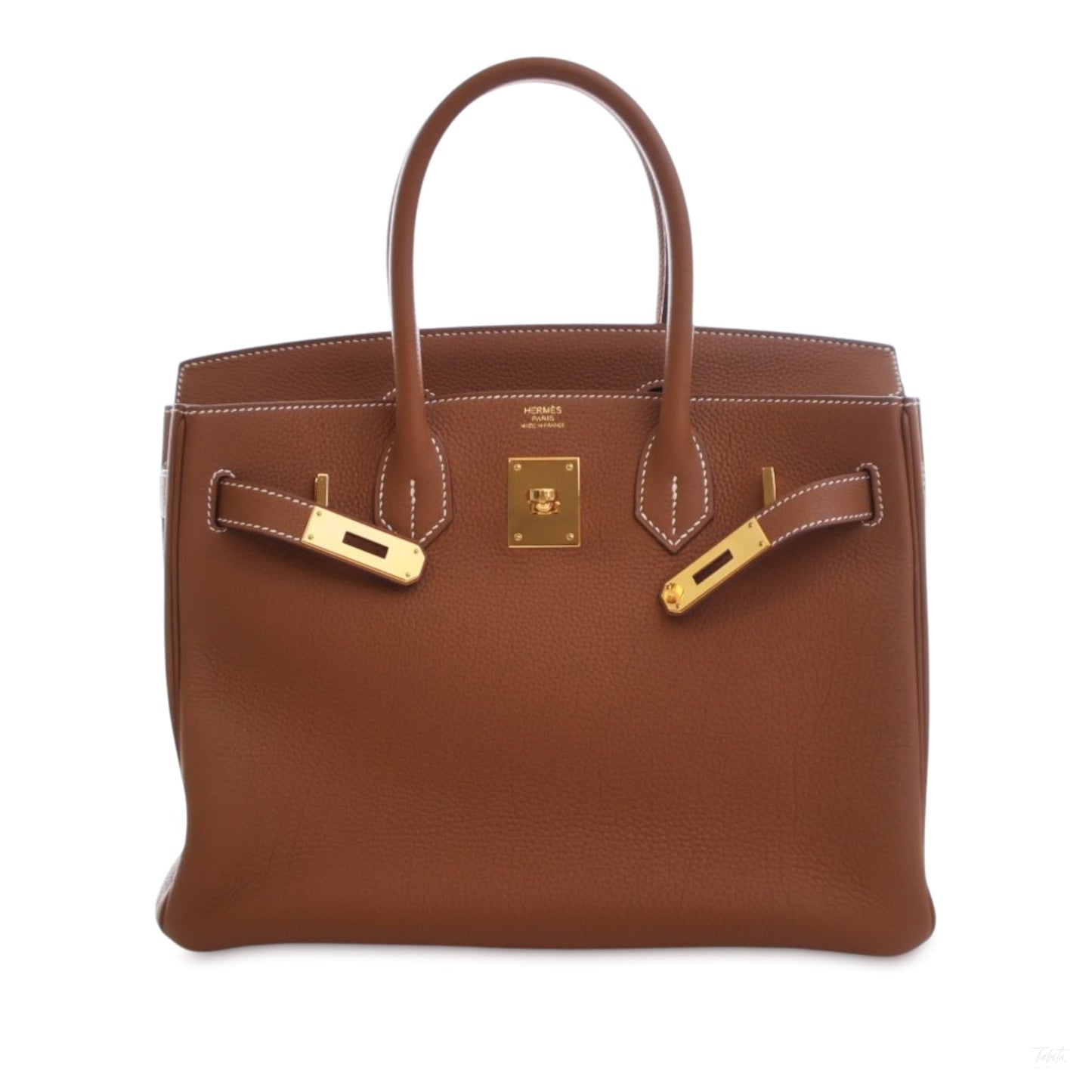 Second hand Hermes Birkin 30 Togo Leather Top - Handle Handbag Gold - Tabita Bags