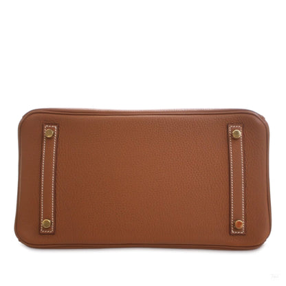 Second hand Hermes Birkin 30 Togo Leather Top - Handle Handbag Gold - Tabita Bags