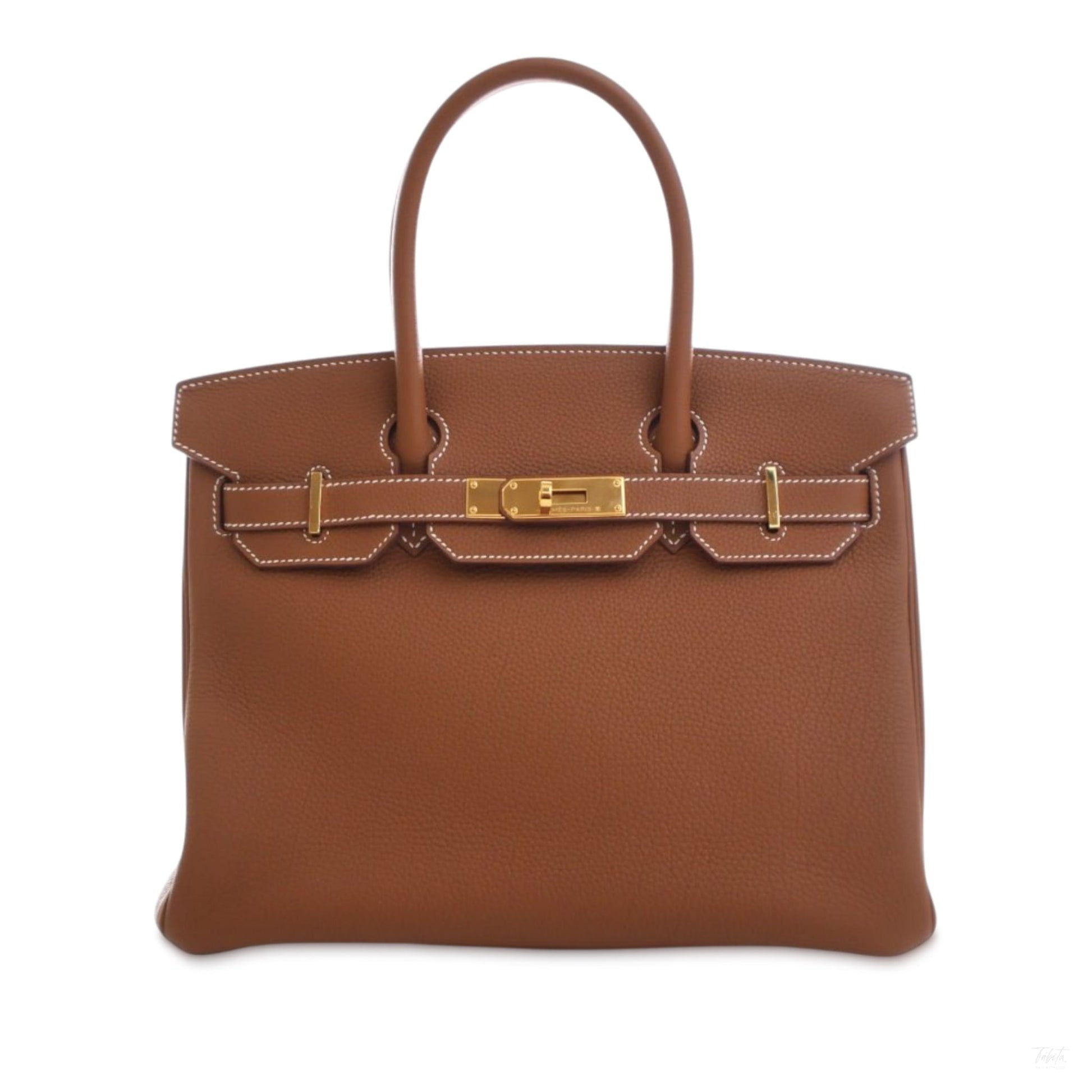 Second hand Hermes Birkin 30 Togo Leather Top - Handle Handbag Gold - Tabita Bags