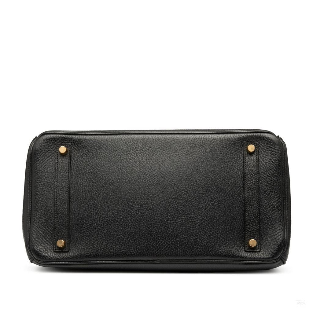 Second hand Hermes Birkin 35 Ardennes Leather Top - handle Handbag Noir - Tabita Bags