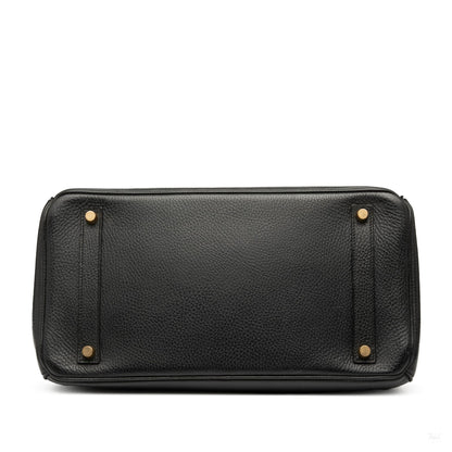 Second hand Hermes Birkin 35 Ardennes Leather Top - handle Handbag Noir - Tabita Bags