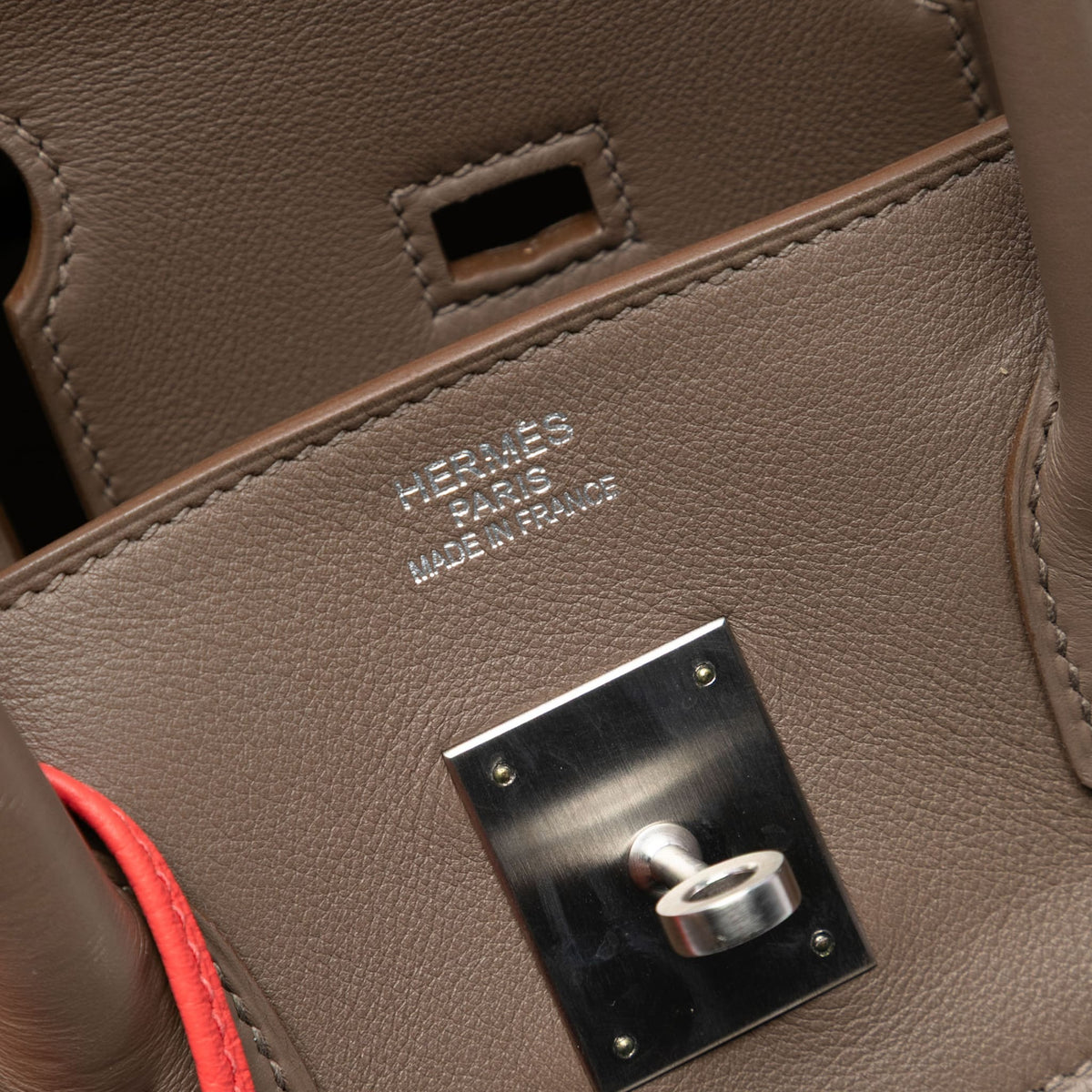 Second hand Hermes Birkin 35 Clemence and Swift Leather Tricolor Top - handle Handbag Rose Jaipur - Tabita Bags