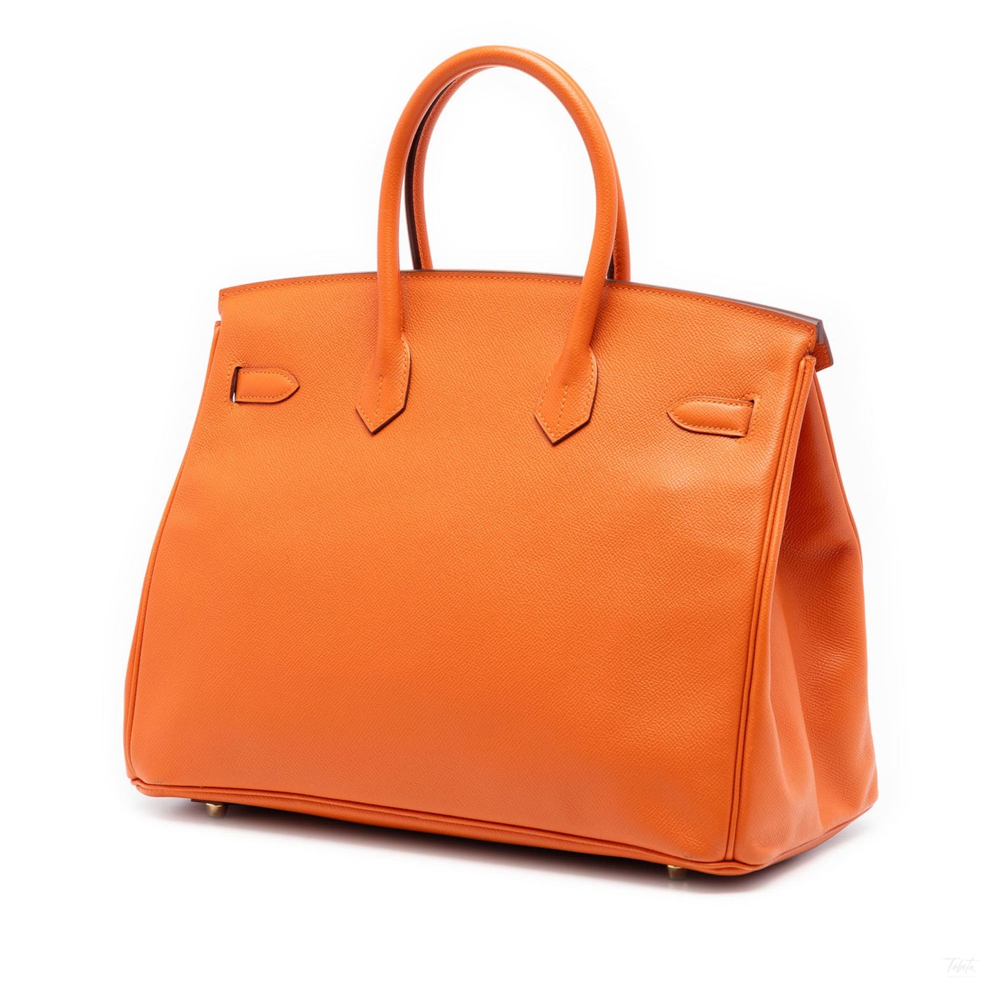 Second hand Hermes Birkin 35 Epsom Leather Top - handle Handbag Orange - Tabita Bags