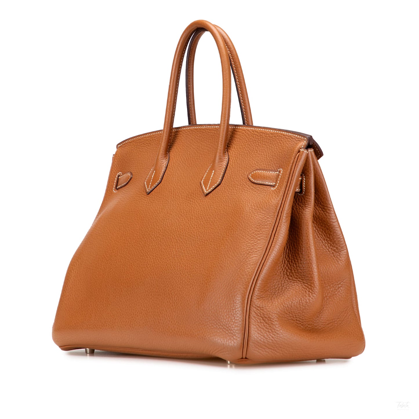 Second hand Hermes Birkin 35 Taurillon Clemence Leather Top - handle Bag Gold - Tabita Bags