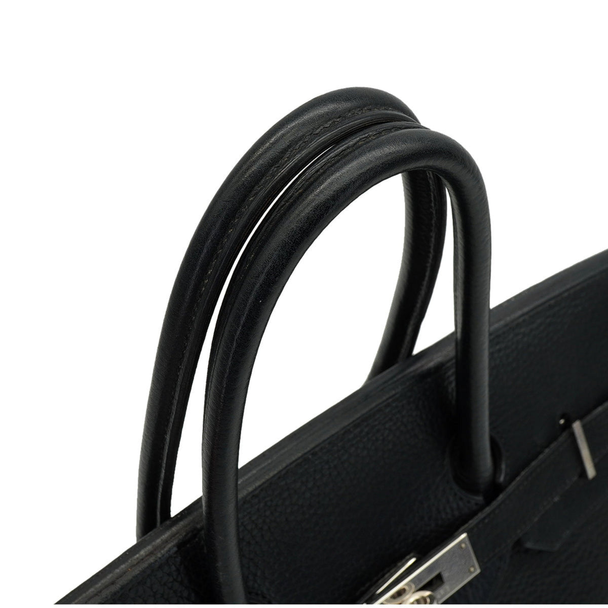 Second hand Hermes Birkin 35 Taurillon Clemence Leather Top-handle Handbag Black - Tabita Bags