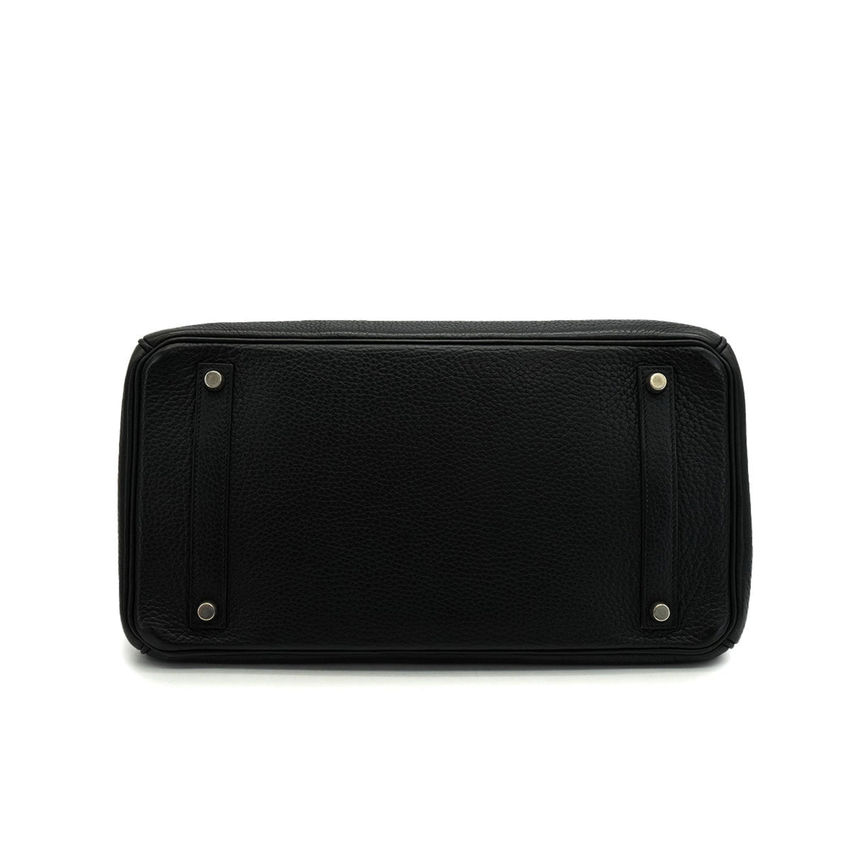Second hand Hermes Birkin 35 Taurillon Clemence Leather Top-handle Handbag Black - Tabita Bags