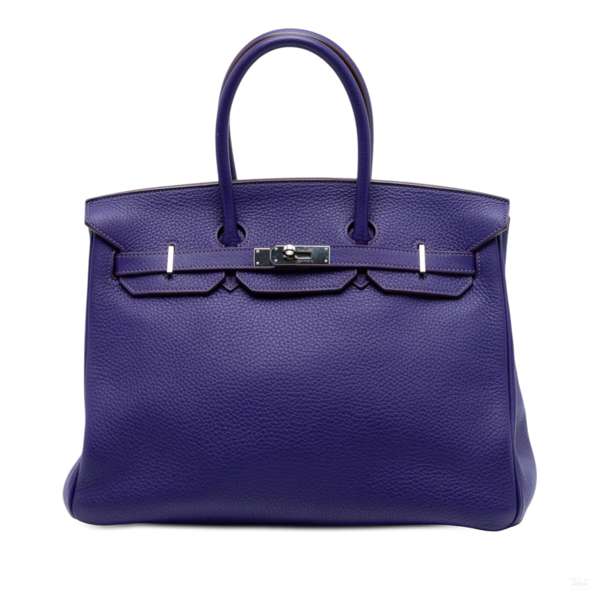 Second hand Hermes Birkin 35 Taurillon Clemence Leather Top - handle Handbag Iris - Tabita Bags