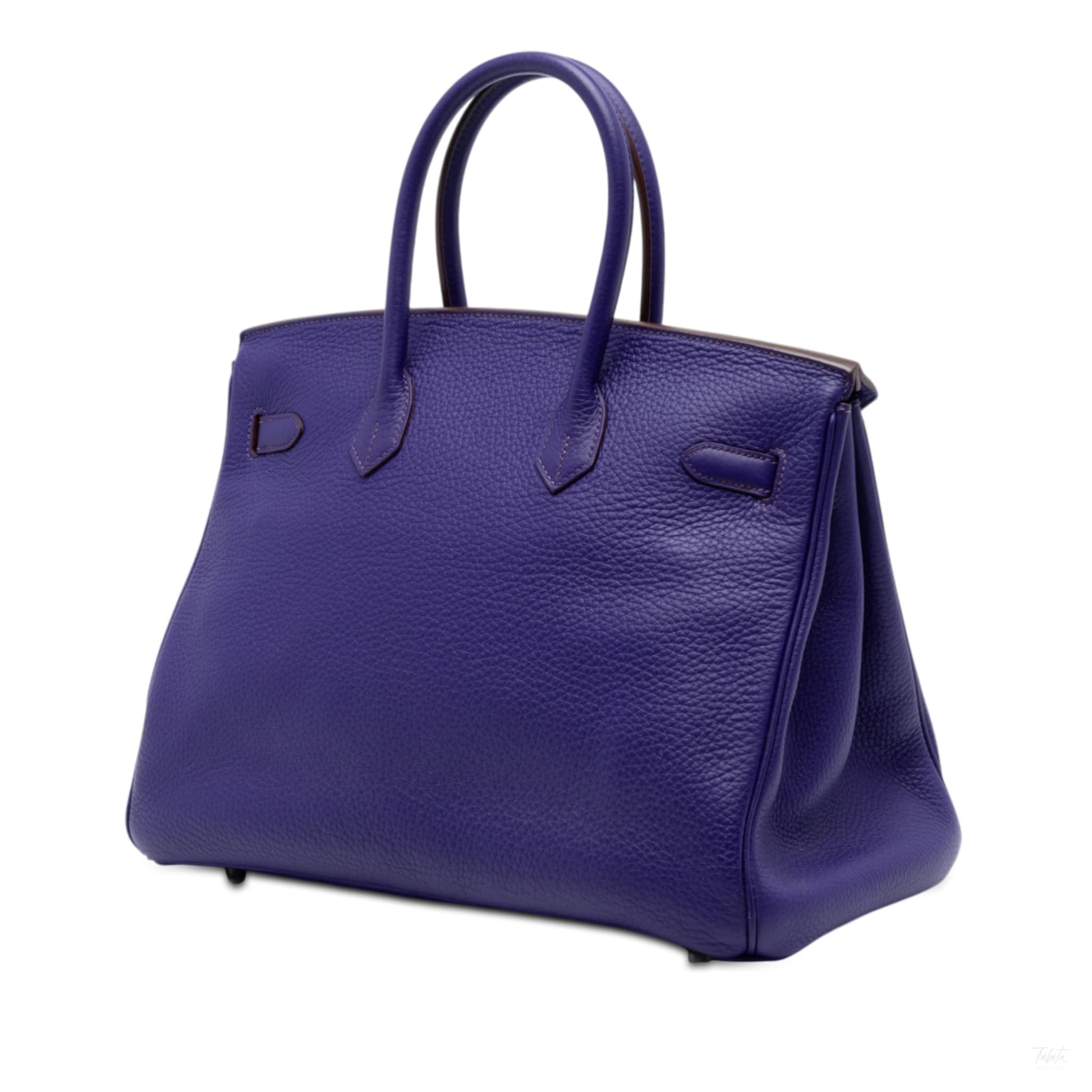Second hand Hermes Birkin 35 Taurillon Clemence Leather Top - handle Handbag Iris - Tabita Bags