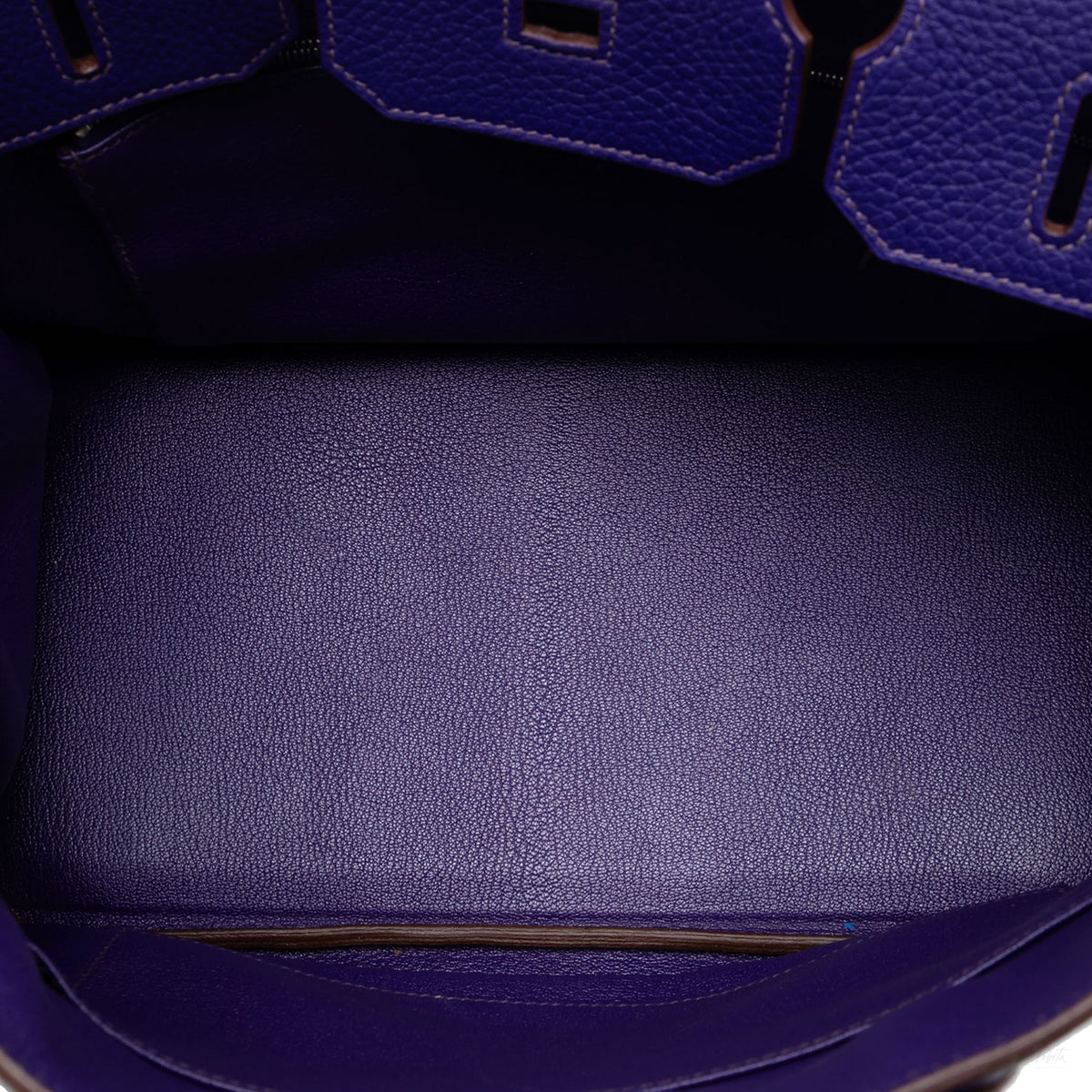 Second hand Hermes Birkin 35 Taurillon Clemence Leather Top - handle Handbag Iris - Tabita Bags