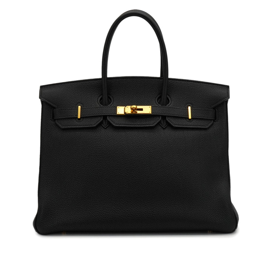 Second hand Hermes Birkin 35 Togo Leather Top-handle Bag Black - Tabita Bags