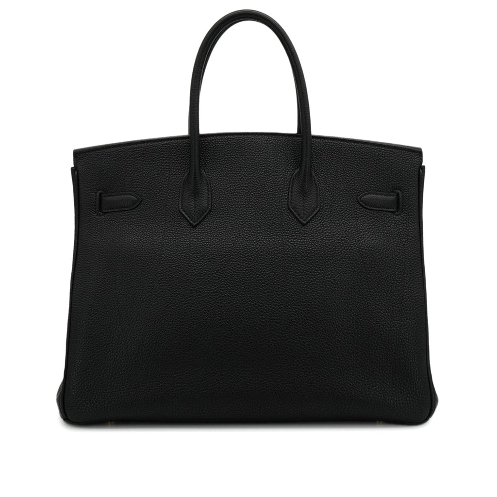 Second hand Hermes Birkin 35 Togo Leather Top-handle Bag Black - Tabita Bags