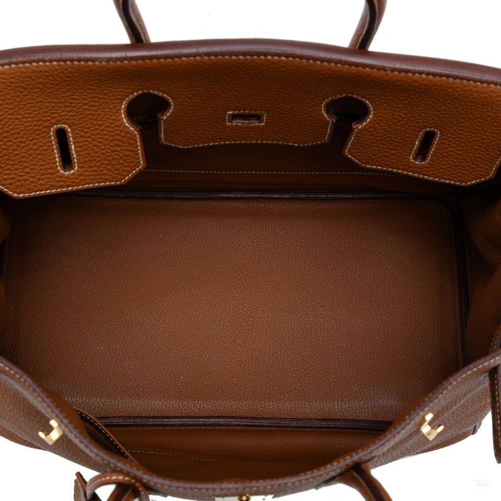Second hand Hermes Birkin 35 Togo Leather Top - Handle Bag Gold - Tabita Bags