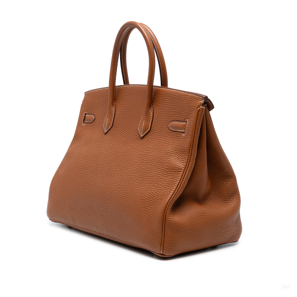Second hand Hermes Birkin 35 Togo Leather Top - Handle Bag Gold - Tabita Bags