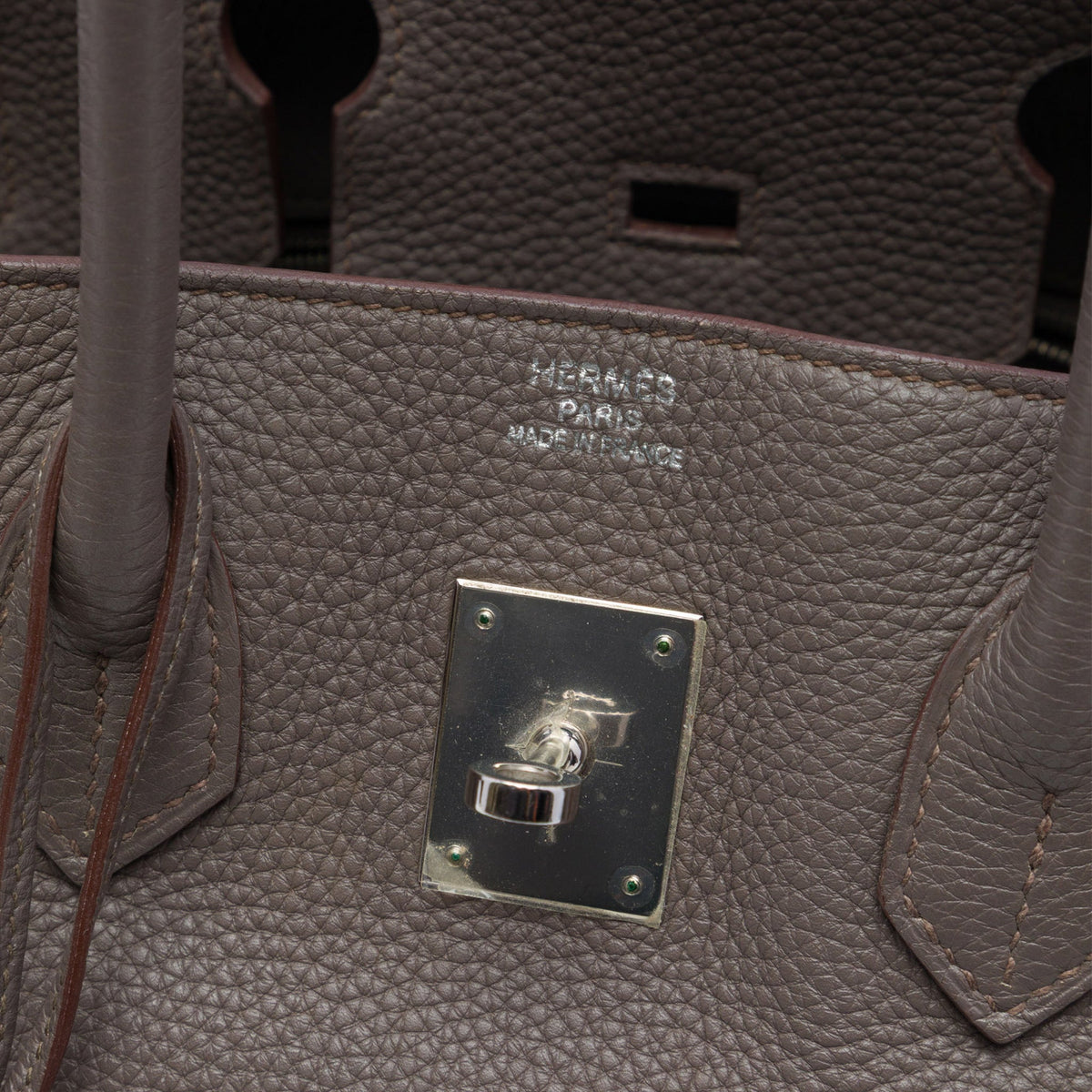 Second hand Hermes Birkin 35 Togo Leather Top-handle Bag Grey - Tabita Bags