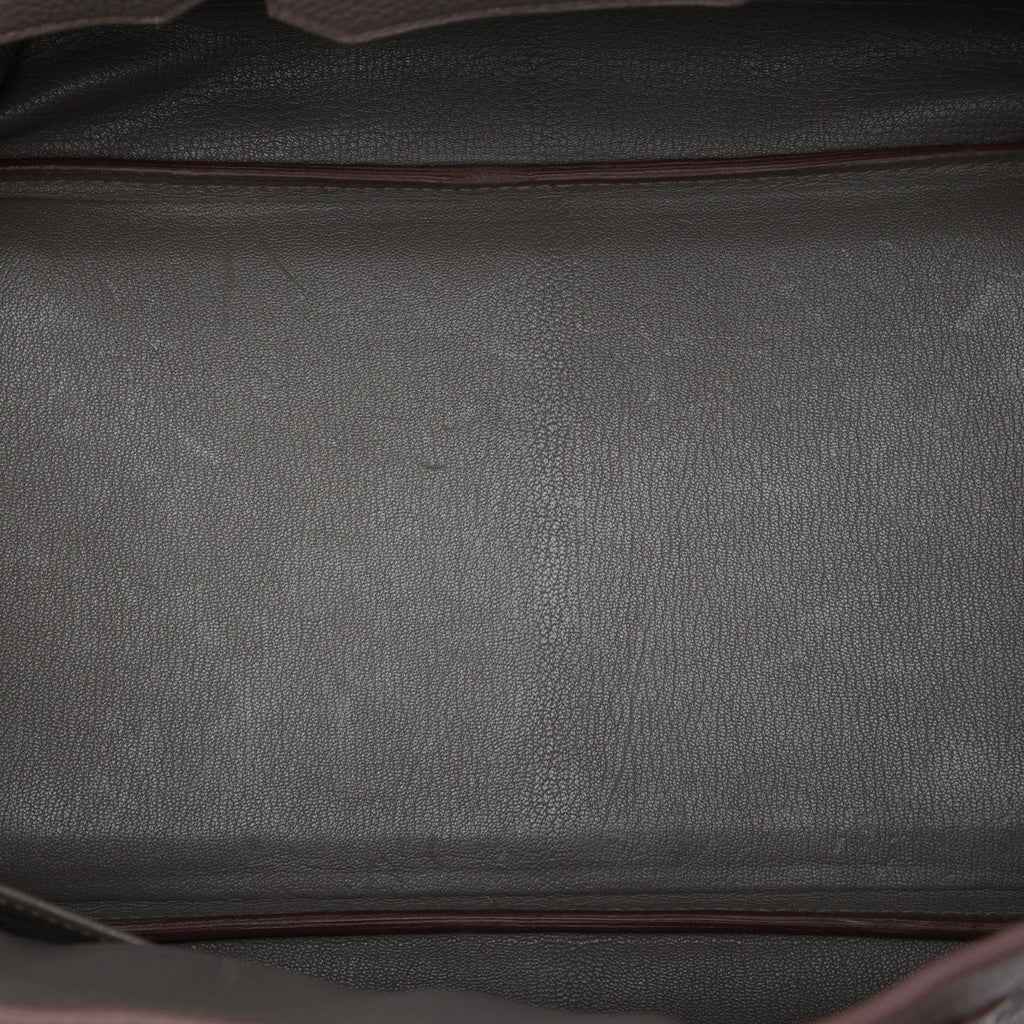 Second hand Hermes Birkin 35 Togo Leather Top-handle Bag Grey - Tabita Bags
