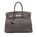 Second hand Hermes Birkin 35 Togo Leather Top-handle Bag Grey - Tabita Bags