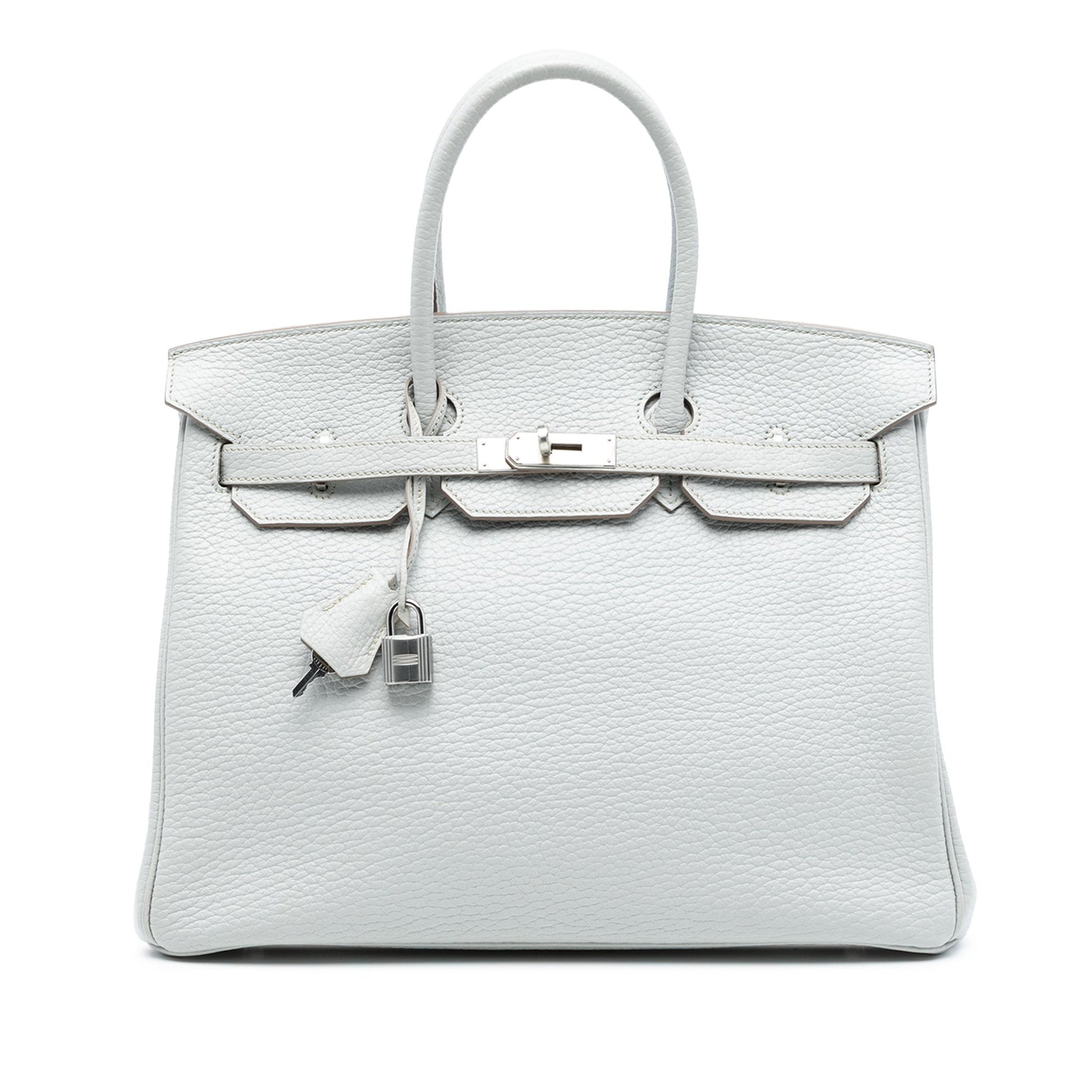 Second hand Hermes Birkin 35 Togo Leather Top - handle Bag Gris Pale - Tabita Bags