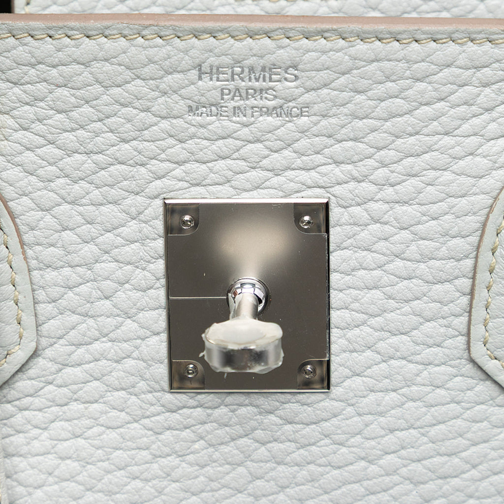 Second hand Hermes Birkin 35 Togo Leather Top - handle Bag Gris Pale - Tabita Bags