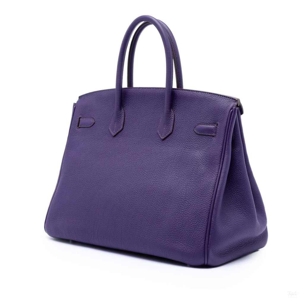 Second hand Hermes Birkin 35 Togo Leather Top - handle Bag Iris - Tabita Bags