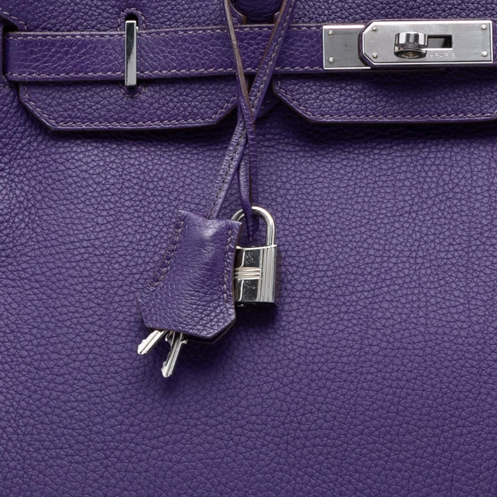 Second hand Hermes Birkin 35 Togo Leather Top - handle Bag Iris - Tabita Bags