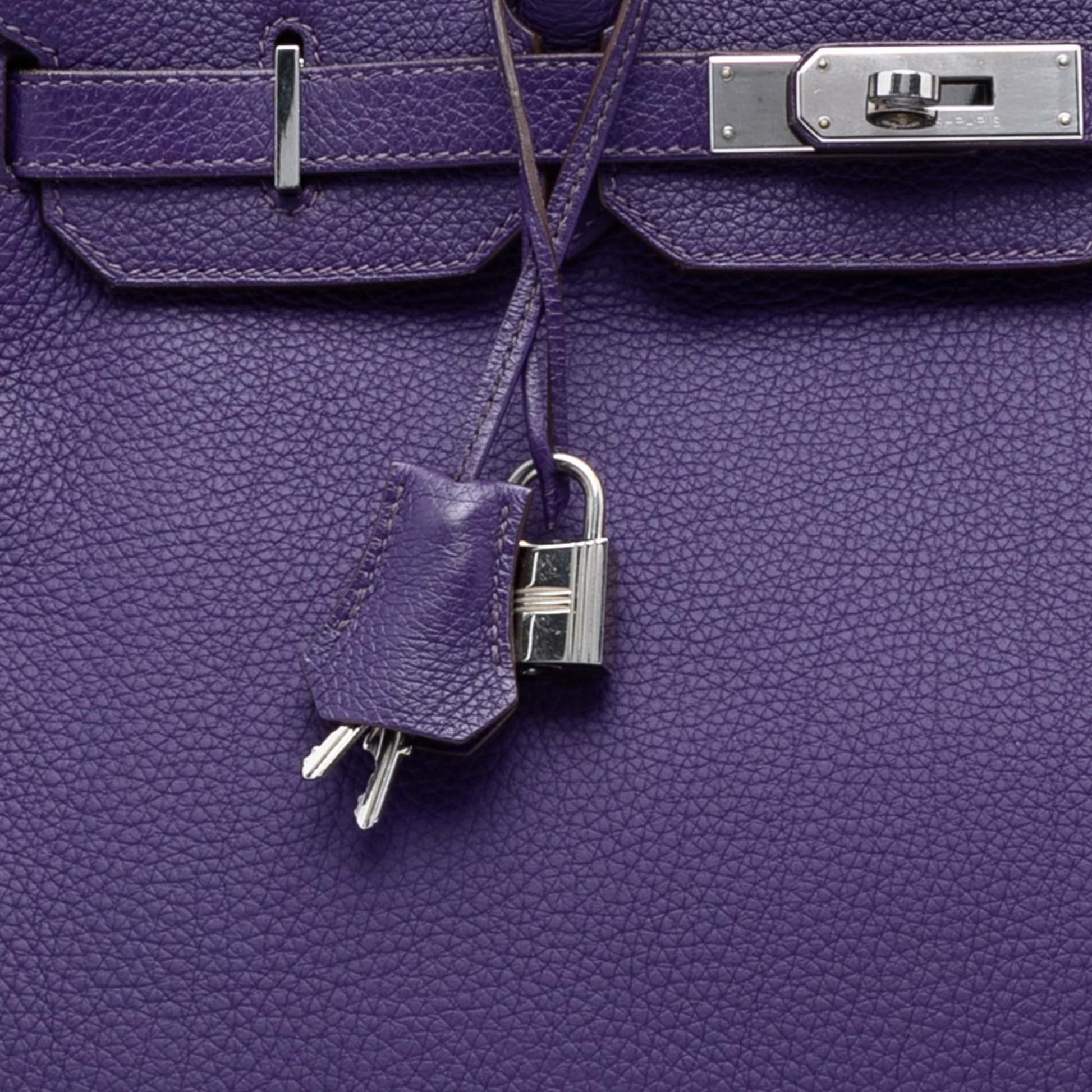 Second hand Hermes Birkin 35 Togo Leather Top - handle Bag Iris - Tabita Bags