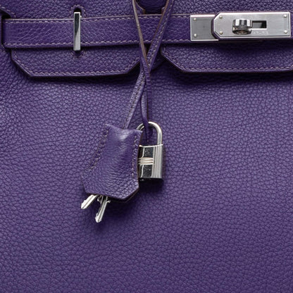 Second hand Hermes Birkin 35 Togo Leather Top - handle Bag Iris - Tabita Bags