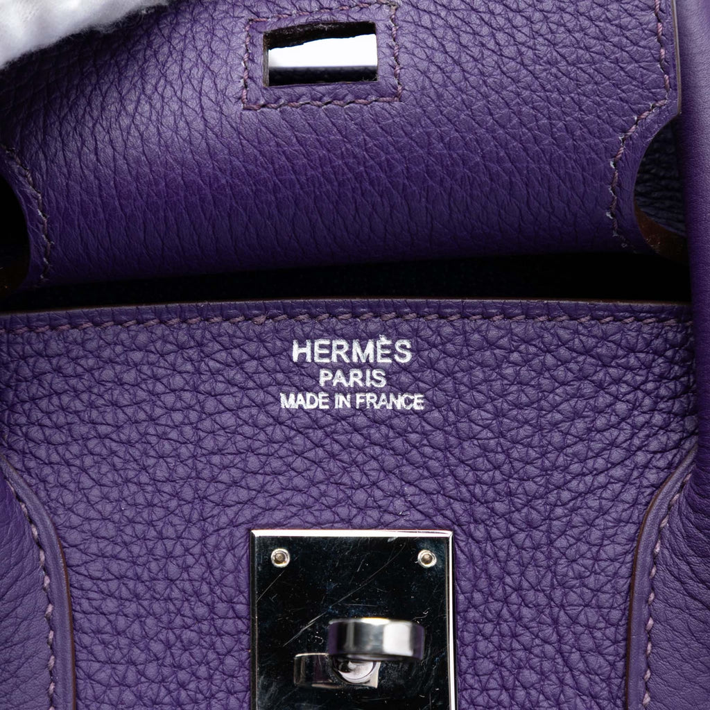 Second hand Hermes Birkin 35 Togo Leather Top - handle Bag Iris - Tabita Bags