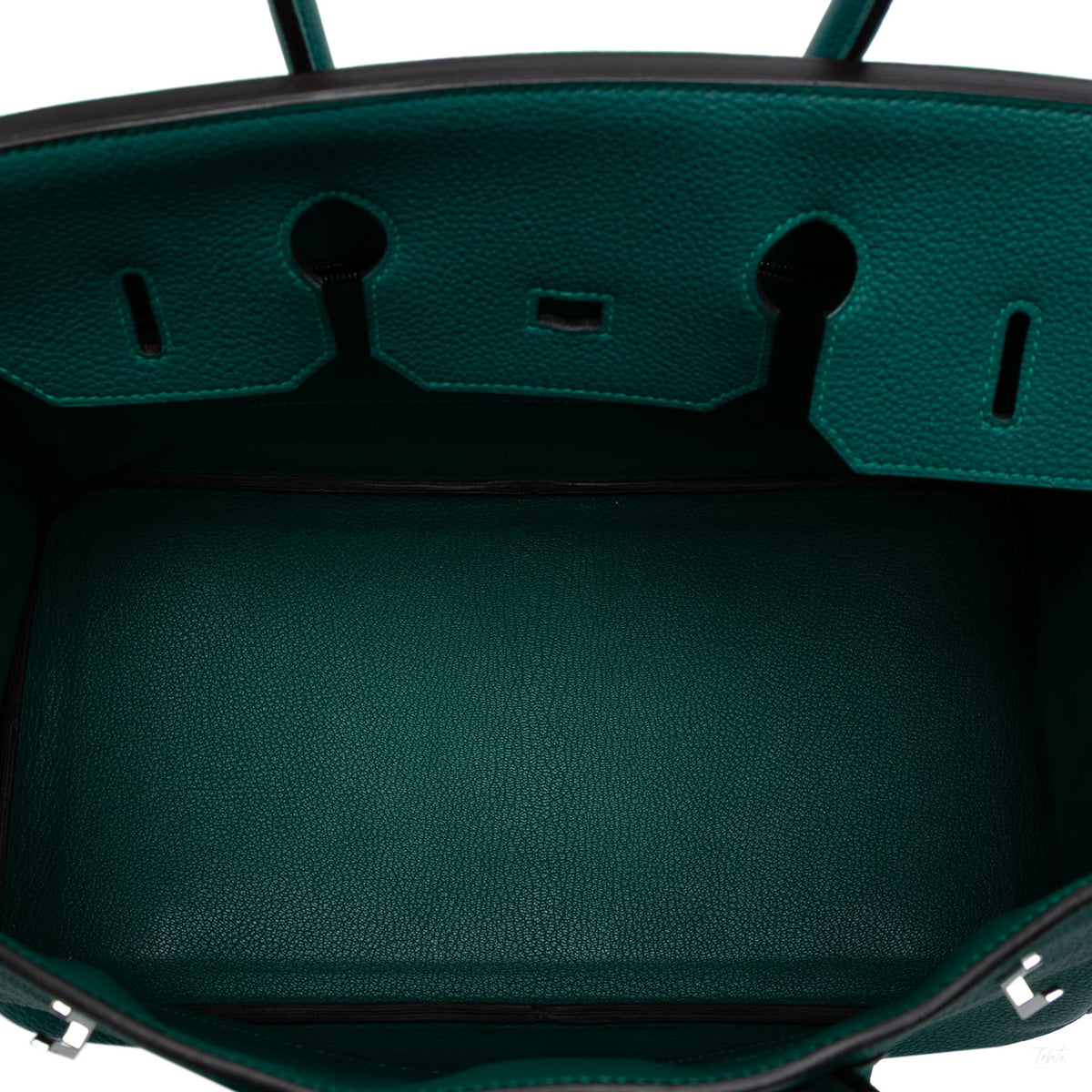 Second hand Hermes Birkin 35 Togo Leather Top - Handle Bag Malachite - Tabita Bags