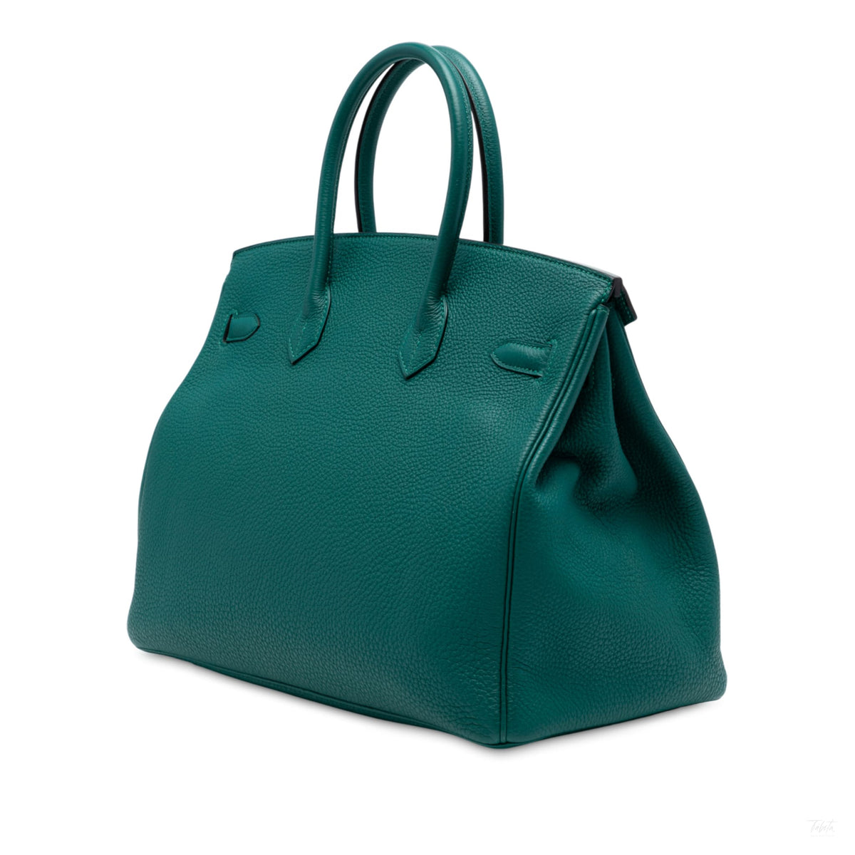 Second hand Hermes Birkin 35 Togo Leather Top - Handle Bag Malachite - Tabita Bags