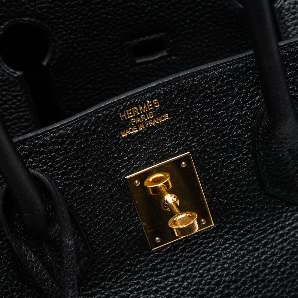 Second hand Hermes Birkin 35 Togo Leather Top - handle Bag Noir - Tabita Bags