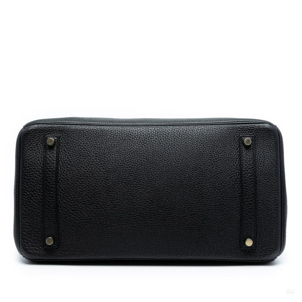 Second hand Hermes Birkin 35 Togo Leather Top - handle Bag Noir - Tabita Bags