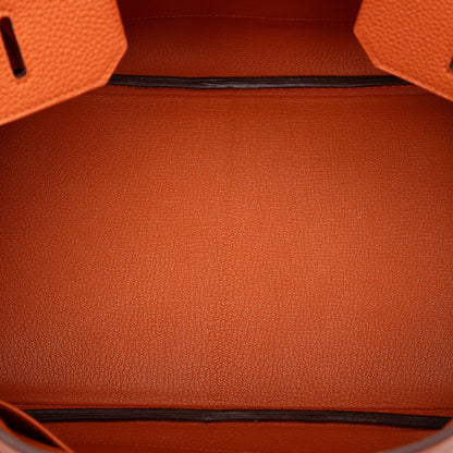 Second hand Hermes Birkin 35 Togo Leather Top - Handle Bag Orange - Tabita Bags