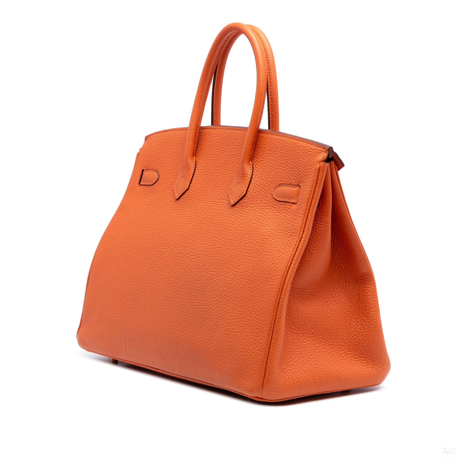 Second hand Hermes Birkin 35 Togo Leather Top - Handle Bag Orange - Tabita Bags