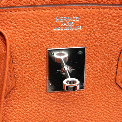 Second hand Hermes Birkin 35 Togo Leather Top - Handle Bag Orange - Tabita Bags