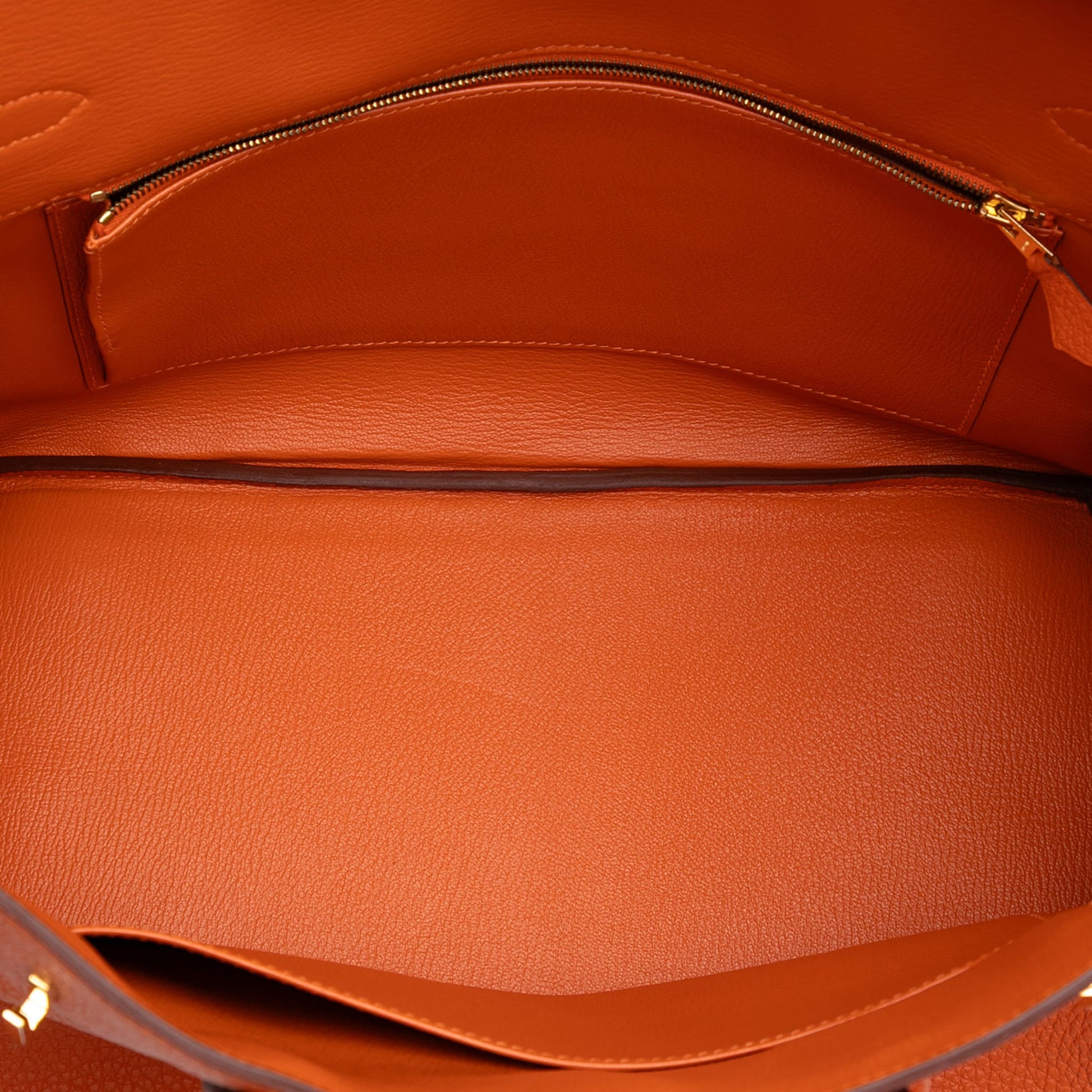 Second hand Hermes Birkin 35 Togo Leather Top - Handle Bag Orange - Tabita Bags