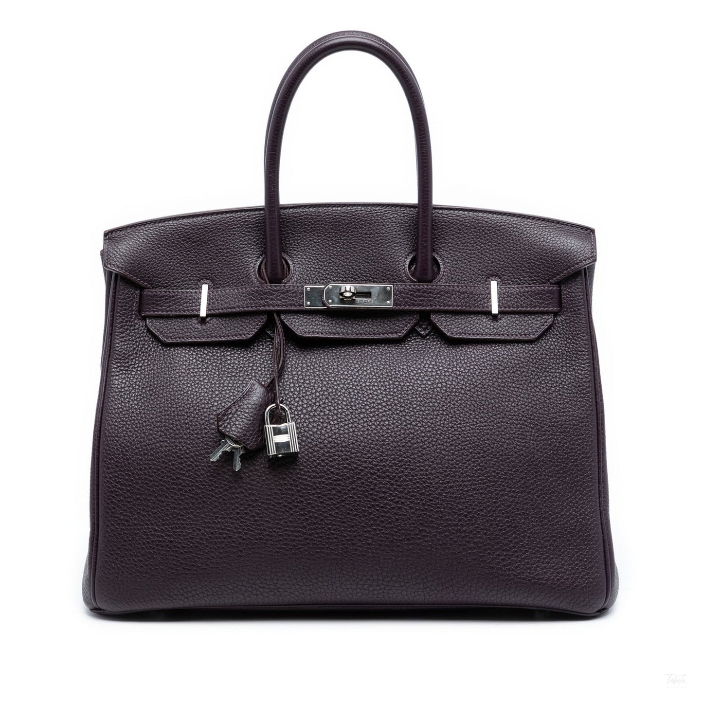 Second hand Hermes Birkin 35 Togo Leather Top - Handle Bag Raisin - Tabita Bags