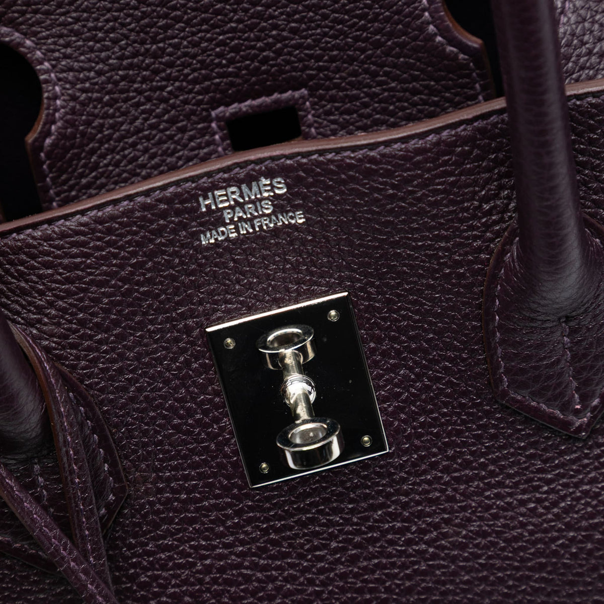 Second hand Hermes Birkin 35 Togo Leather Top - Handle Bag Raisin - Tabita Bags