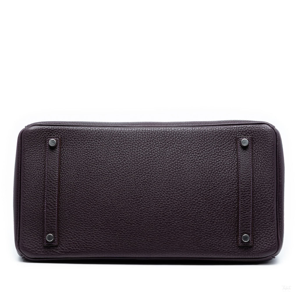 Second hand Hermes Birkin 35 Togo Leather Top - Handle Bag Raisin - Tabita Bags