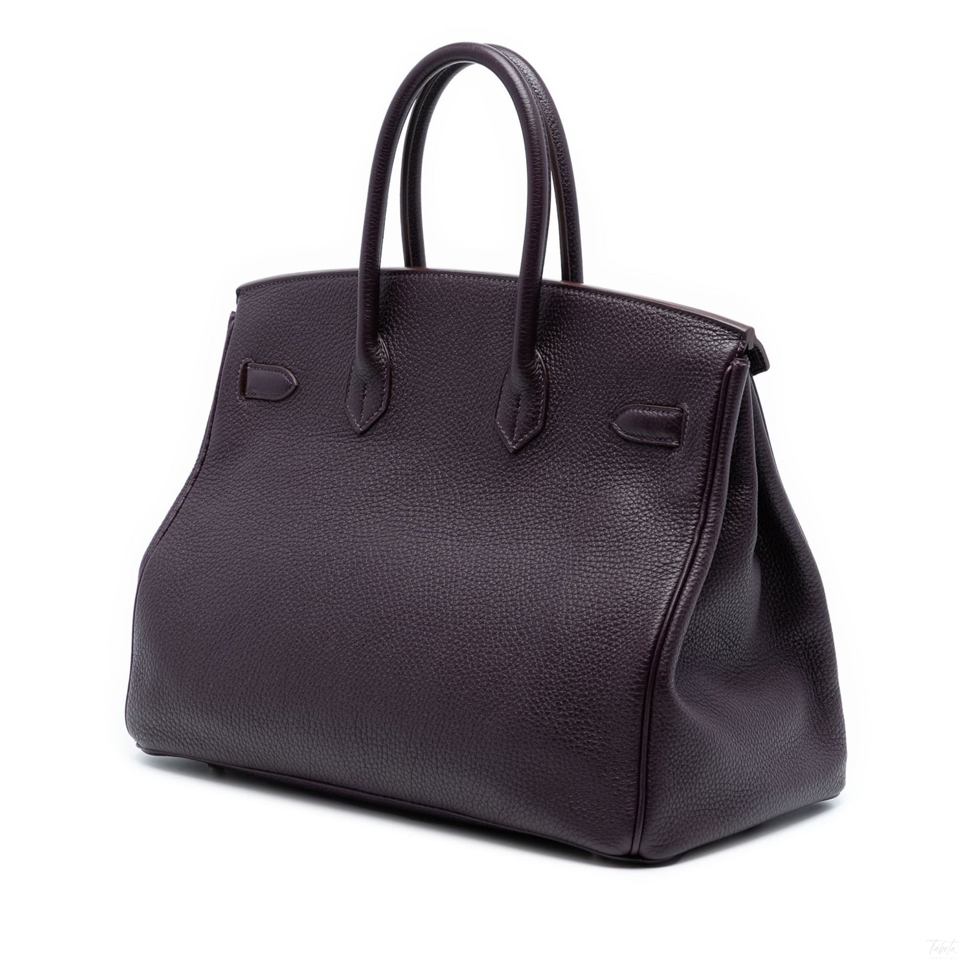 Second hand Hermes Birkin 35 Togo Leather Top - Handle Bag Raisin - Tabita Bags