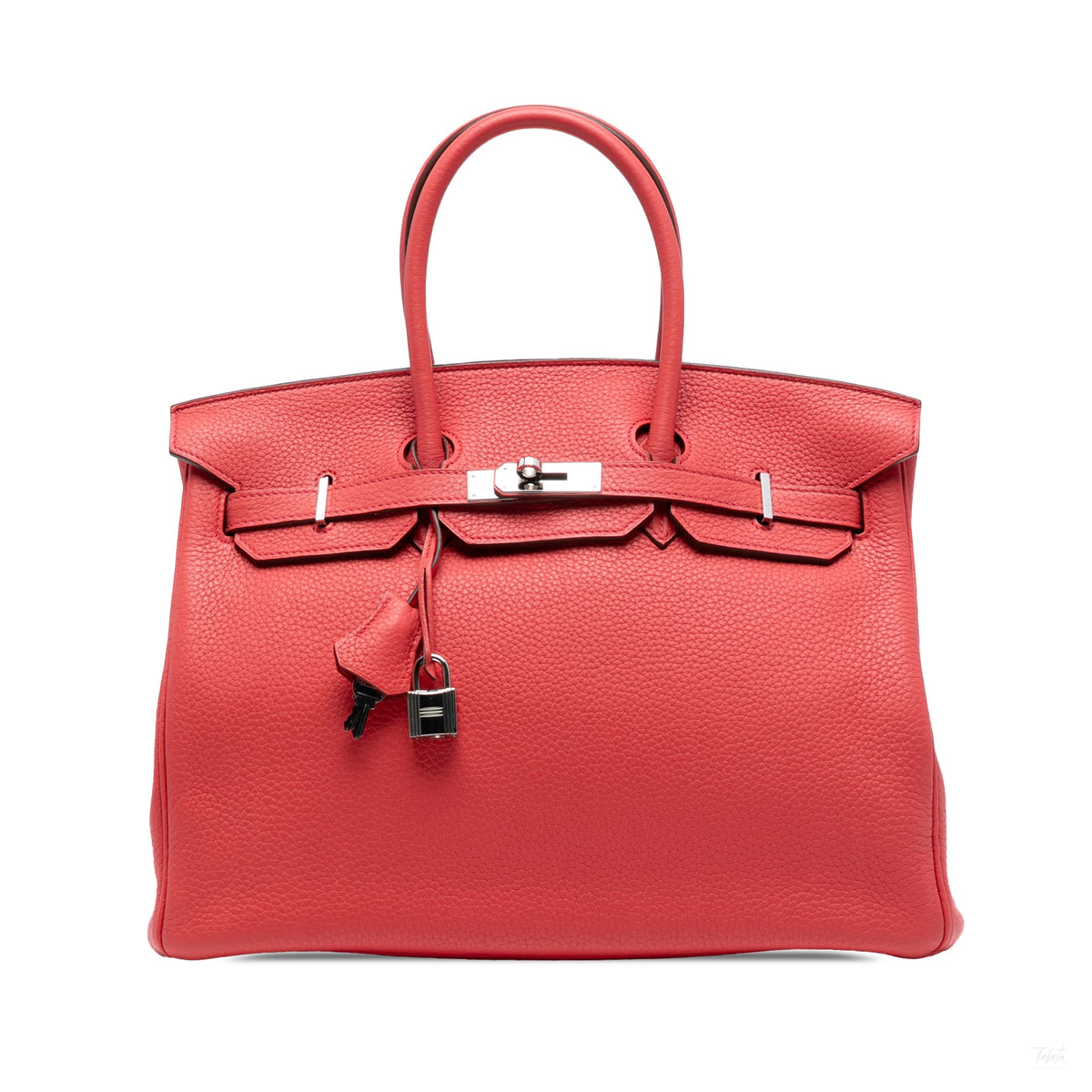 Second hand Hermes Birkin 35 Togo Leather Top - Handle Bag Rouge Casaque - Tabita Bags